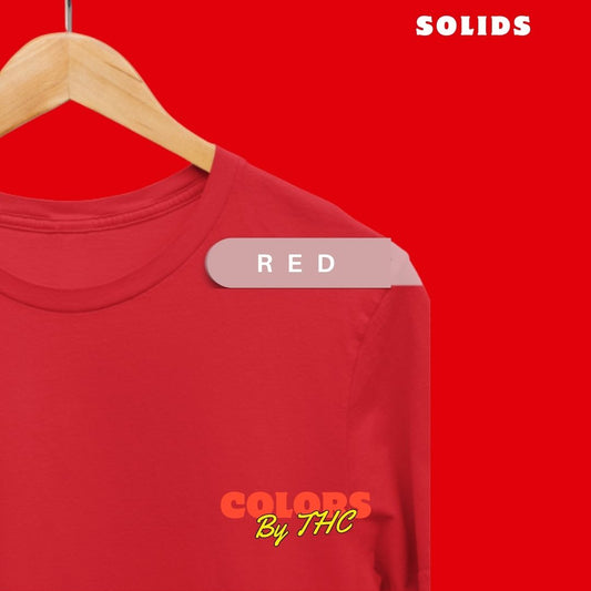 Solid T-Shirts - Red