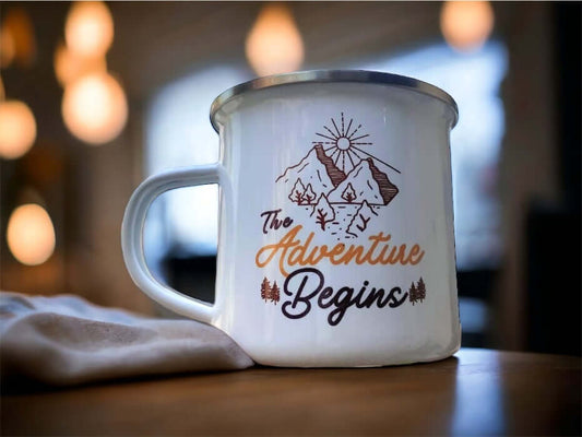 Adventure Begins - Enamel Mugs