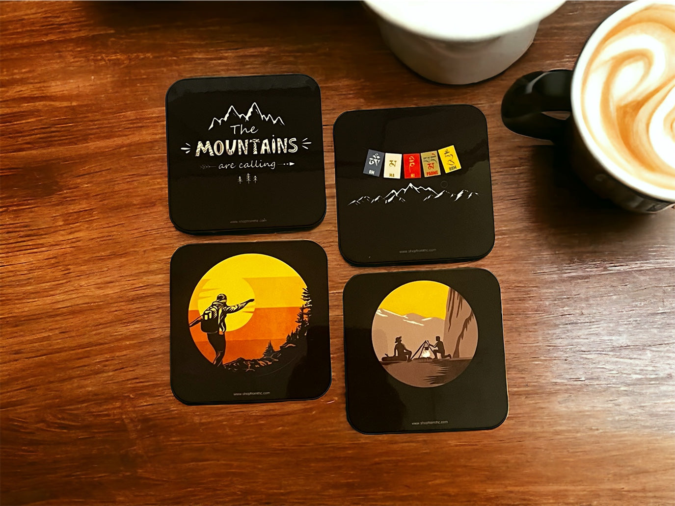 Mountains are calling table coasters from shopfromthc.com